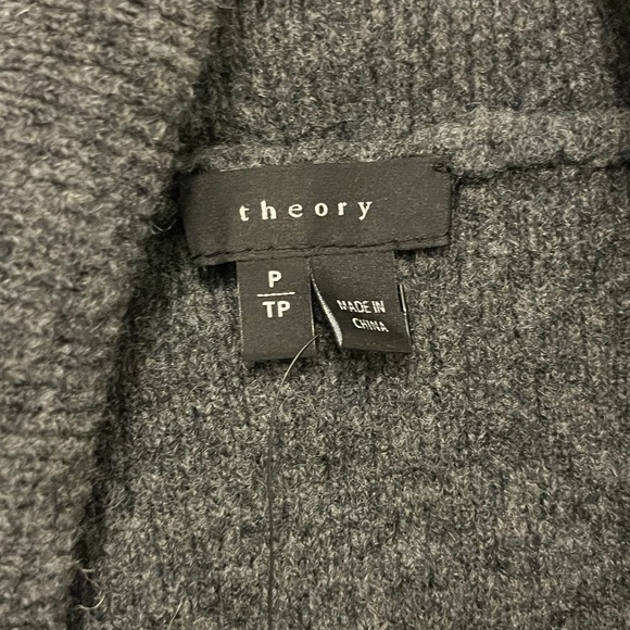 Theory Long Wool Open Sweater Jacket - Picture 2 of 11